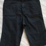 maternity over bump black denim knee length shorts Image 2
