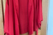 Red crossover blouse size large
