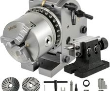 Dividing Head 4 Inch Indexing Head Milling 100MM Semi-Universal Dividing Head 4 Inch 3 jaw Chuck Dividing Head Set with Index Plates and Tailstock for Precision rotary table