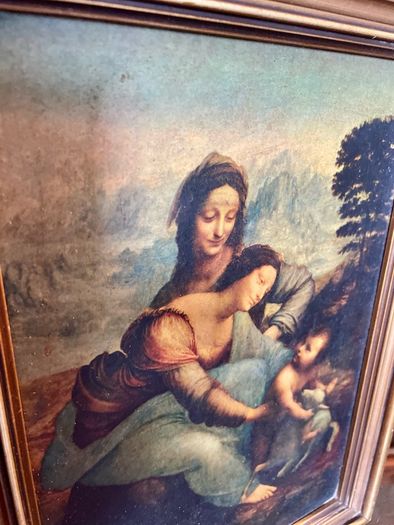 Early 20th Century Vintage Framed Religious Art Lithograph Print