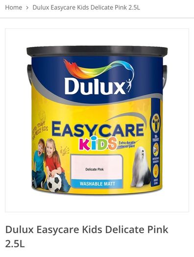 Dulux easy care delicate pink washable matt