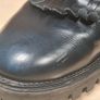 womens TOMMY HILFIGER ICONIC POLISHED LEATHER Boots black blue 8 eyelet lace up Size UK 6.5 EU 40 similar to dr martens Image 7
