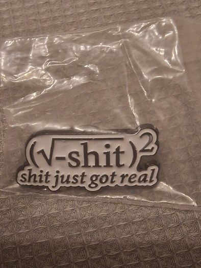 "Shit Just Got Real" pin