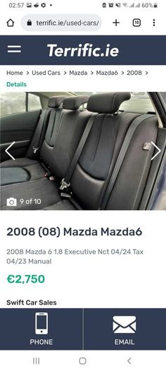 2008 Mazda 6 1.8 Executive Petrol