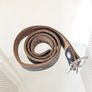 Vintage Swiss Army Military Issued Utility Leather Belt 1980s Image 5