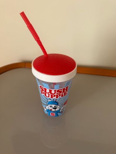 Slush puppie reusable screw tight cup and straw