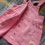 Bnwot M&S Pink Denim Pinafore Dress Image 3
