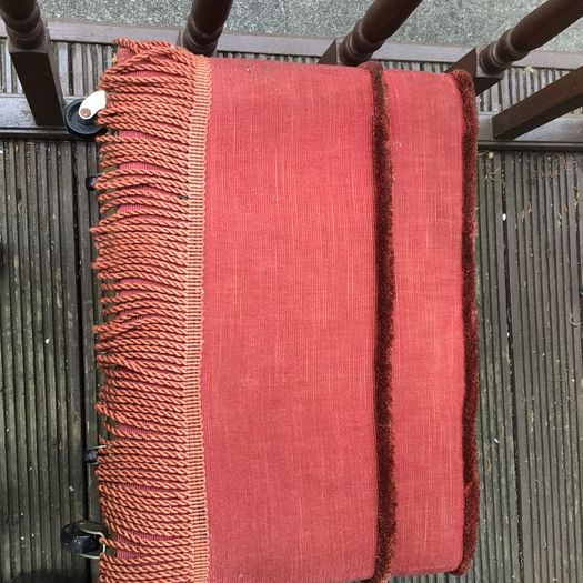 Large vintage Pouffe/Footrest/Stool on 4 castors