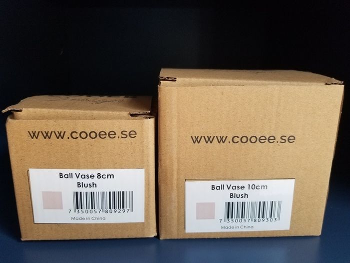 Small ball vases 10cm & 8cm Cooee Design