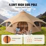 Canvas Tent, 4 Seasons 5 m/16.4 ft Bell Tent, Canvas Tent for Camping with Stove Jack, Breathable Yurt Tent for up to 8 People Image 5