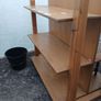 Double Sided Bookcase, six deep shelves, solid wood Image 2