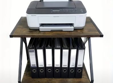 Printer shelf storage organizer