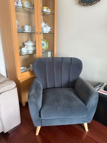 2+1 seater sofa navy velvet