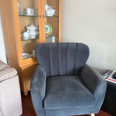 2+1 seater sofa navy velvet