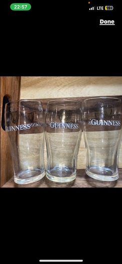 Guinness beer pint glasses