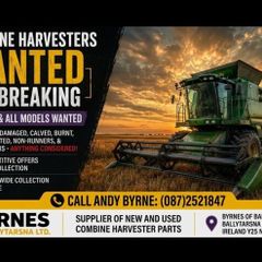 Combine Harvesters Wanted For Breaking