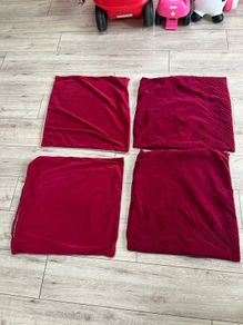 Large red cushion covers