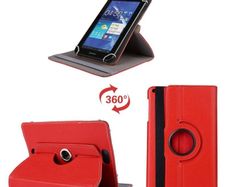 For Apple iPad Universal 10.2/10.5" 360 Degree Rotating Stand Wallet Case - Red