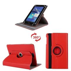 For Apple iPad Universal 10.2/10.5" 360 Degree Rotating Stand Wallet Case - Red