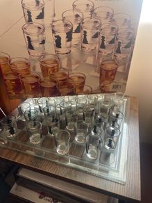 Chess set glass gift