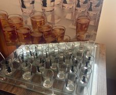 Chess set glass gift
