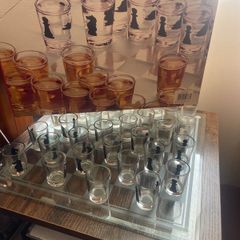 Chess set glass gift