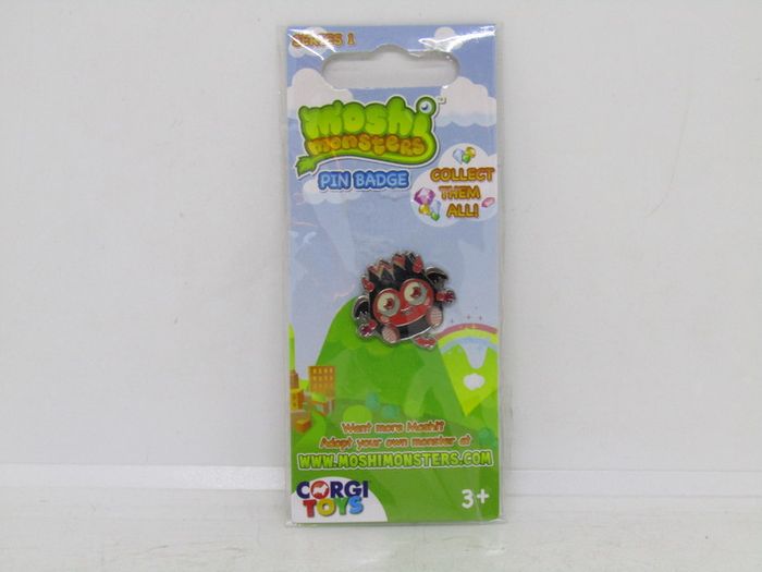 Corgi Moshi Monsters Series 1 Pin Badge Diavlo Brand New In Packet