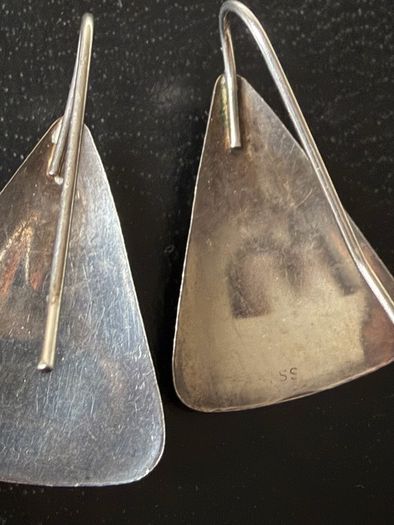 silver earrings