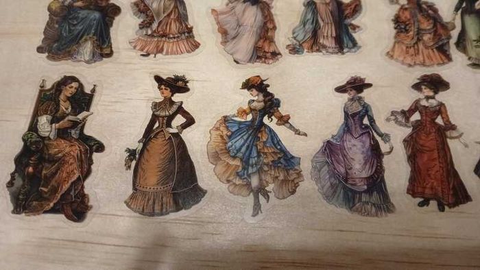 50pcs Vintage Transparent Stickers Decals