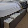 IKEA king bed with storage + Emma mattress Image 5