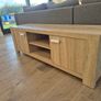 Pine-look TV cabinet with storage Image 2