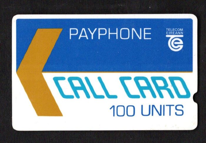 1988 Ireland 100 unit Dublin Trial (deep notch) Call card