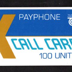 1988 Ireland 100 unit Dublin Trial (deep notch) Call card