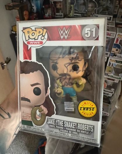 WWE WWF Legend Jake The Snake Roberts Chase Signed Funko Pop #51 AEW Autographed