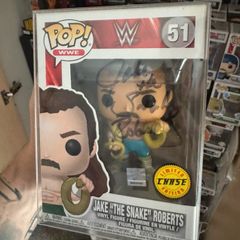 WWE WWF Legend Jake The Snake Roberts Chase Signed Funko Pop #51 AEW Autographed