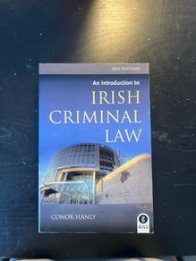 Criminal Law in Ireland by Conor Hanley