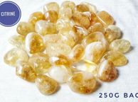 main image for ad CLEARANCE Citrine tumbled stone natural gemstone for optimism and light 250g