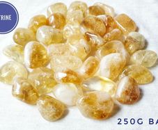 CLEARANCE Citrine tumbled stone natural gemstone for optimism and light 250g