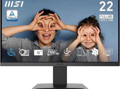 MSI PRO MP223 E2 21 45 Inch Full HD Office Monitor  1920  1080 Resolution, 100Hz, Eye-Friendly Screen, Tilt Adjustable HDMI 1.4b, DisplayPort 1.2a