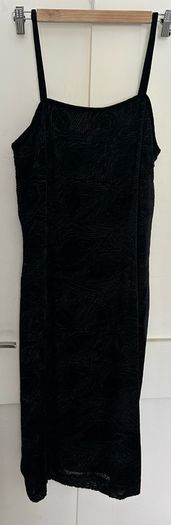 BNWT Liz Claiborne Collection Black Velvet Burnout Cami Dress UK 14