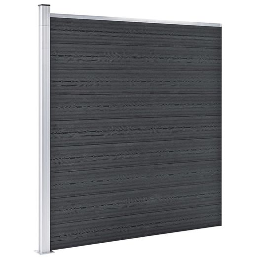 Garden Fence WPC 1737x186 cm Grey