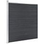 Garden Fence WPC 1737x186 cm Grey Image 4