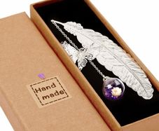 Toirxarn Metal Feather Bookmark Xmas Gift Christmas Present for Women Mum Ladies Her Girl Grandma Teacher Sister Wife MULTIPLE COLOURS AVAILABLE (FREE POSTAGE)