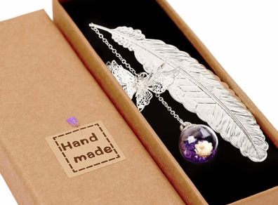Toirxarn Metal Feather Bookmark Xmas Gift Christmas Present for Women Mum Ladies Her Girl Grandma Teacher Sister Wife MULTIPLE COLOURS AVAILABLE (FREE POSTAGE)