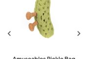 New JELLYCAT Amuseables Pickle Bag Charm