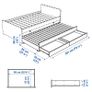 IKEA SLAKT Single Bed with Pull Out Bed, Storage and 2 Mattresses White Image 2