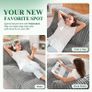 Big Bean Bag Lounger Chairs Large Beanbag Chair for Adults Bean Bag Sofa with Memory Foam Filled for Living Room, Bedroom or Balcony (Stripe Grey) Image 4