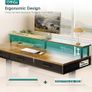120 x 54cm Electric Standing Desk - Height Adjustable - 3 Drawers & Charging Station - Rustic Brown Image 3