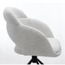 Kornelia Beige Chenille Swivel Chair  Black Metal, Built-in Arms Image 2