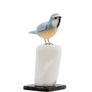 Handcrafted Blue Quartz Blue Tit Bird Sculpture: Nature-Inspired Decor Image 2